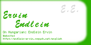 ervin endlein business card